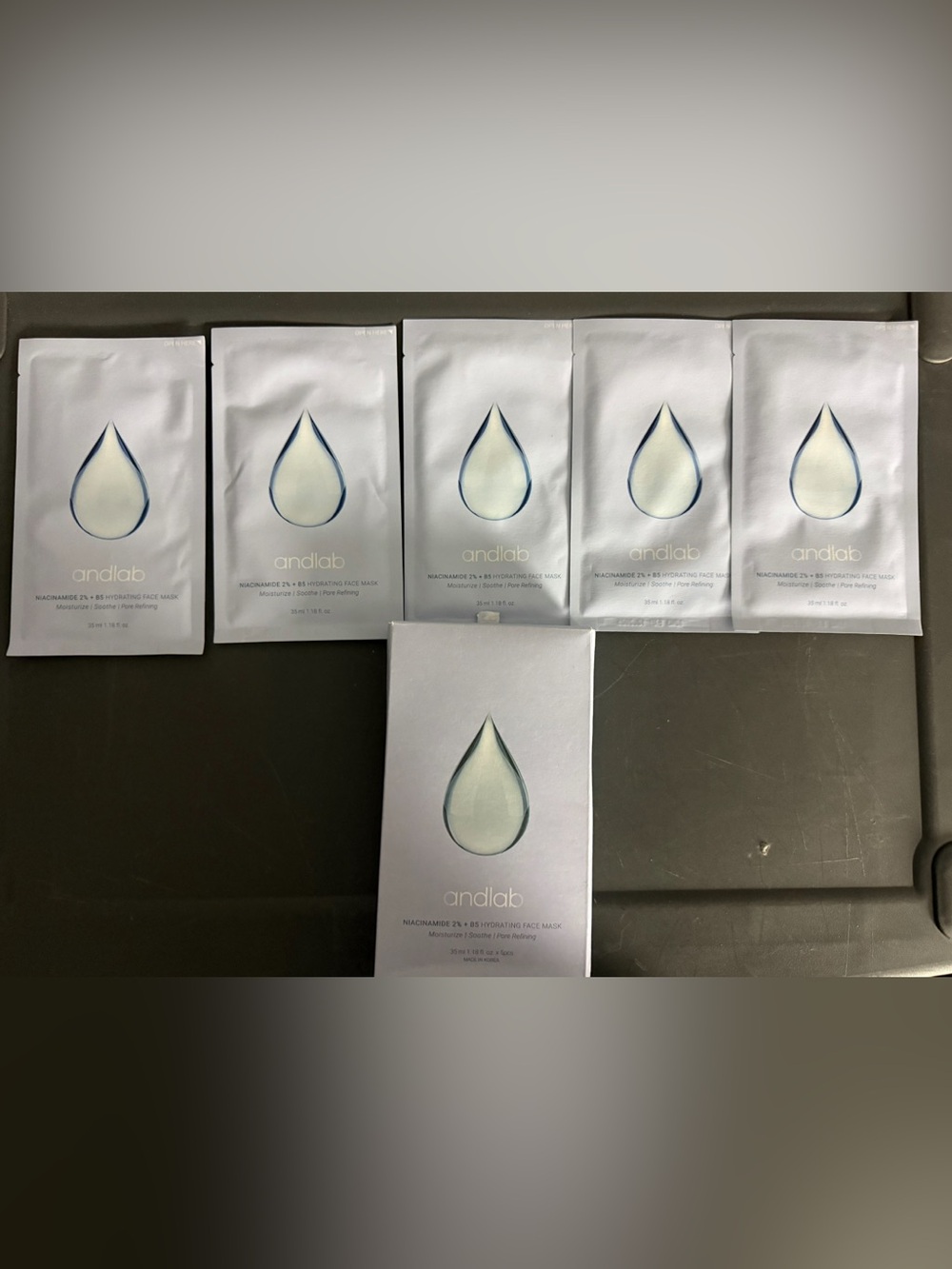 NEW AndLab 2% Niacinamide and Vitamin B5 water gel mask (5X)